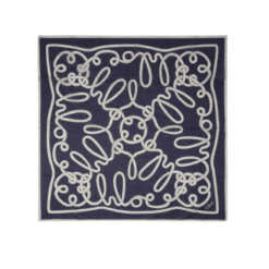 Cotone E Seta In Blu & Beige
