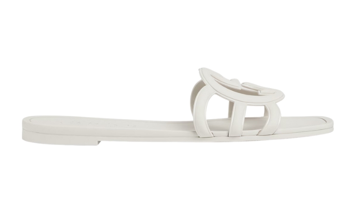 Sandalo con fascia intrecciata GG da donna