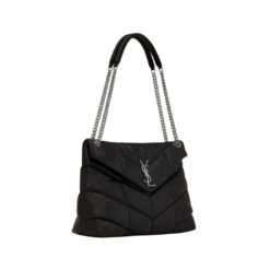 Puffer Medium In Pelle Nappa Nero