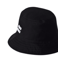 Berretto Nero Con Logo Ricamato