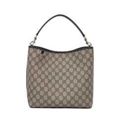 Borsa Secchiello Media Monogram Emblem Beige