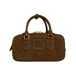 Borsa A Mano Arcadie In Camoscio Marrone