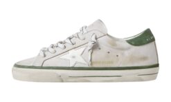 Stella in MV bianca e talloncino in suede verde