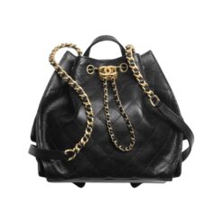 25 zaino medio in MV di vitello martellata e metallo dorato