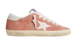 Super-Star in camoscio corallo con bianco