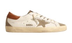 Star with suede star and brown leather heel tab