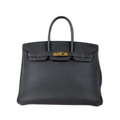 Birkin 35 Nera In Togo Con Ferri Dorati