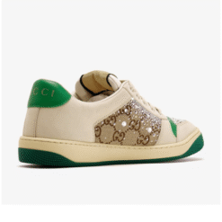 Alternative view of Scamosciato Beige Verde Con Cristalli Decorati