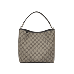 Borsa Secchiello Media Monogram Emblem Beige