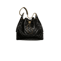 Borsa A Mano Grande Color Oro Nera