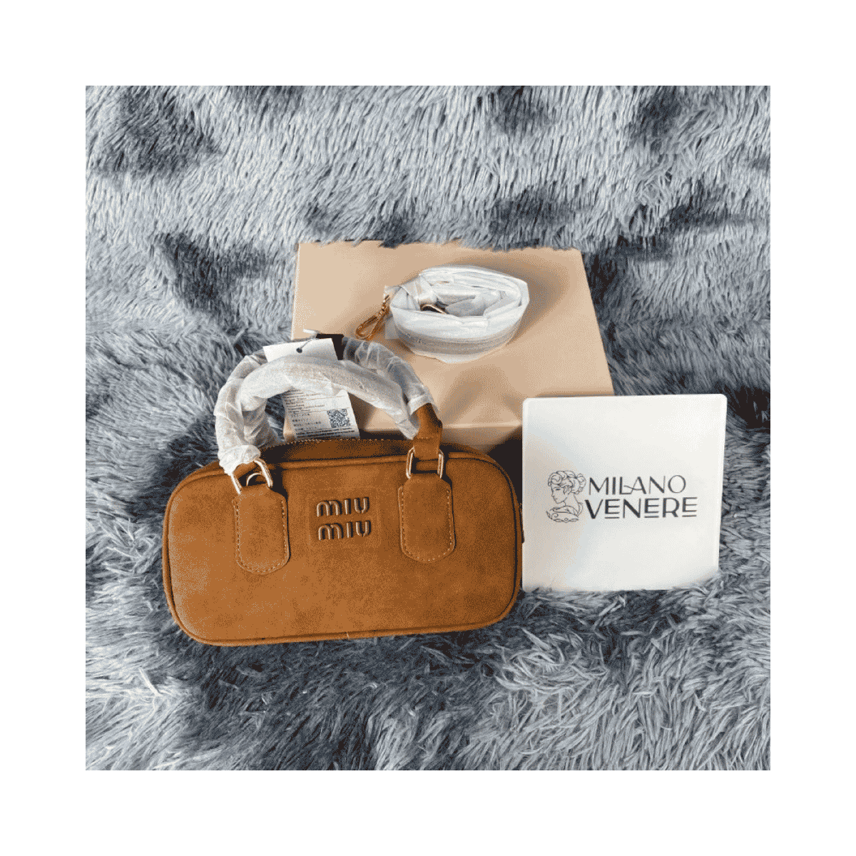 Borsa A Mano Arcadie In Camoscio Marrone - immagine 6