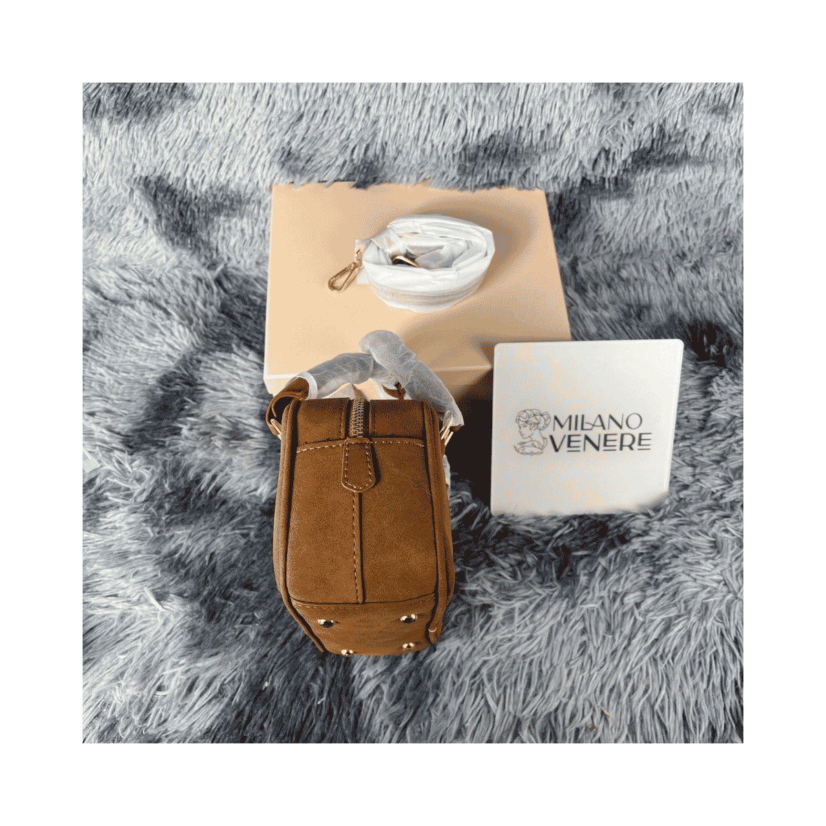 Borsa A Mano Arcadie In Camoscio Marrone - immagine 8