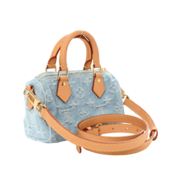 Monogram Denim Nano Speedy Azzurro