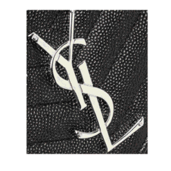 Catena Monogramma Chevron Matelassé Grain de Poudre Nera