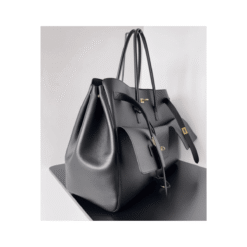 Borsa Tote Bel Air Liscia Con Finiture Argento Anticato