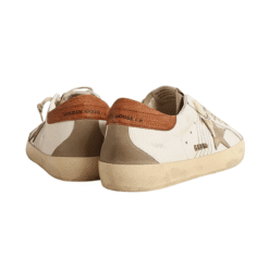 Star with suede star and brown leather heel tab