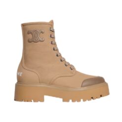 Stivale Stringato in Tela e Vitello