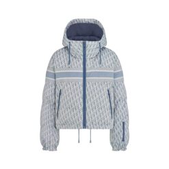 Taffetà tecnico Oblique blu e bianco