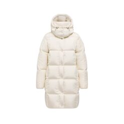 Piumino lungo Litte con cappuccio a quadri