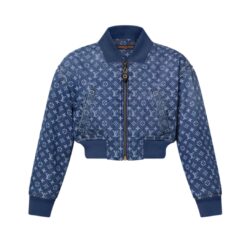 Bomber corto Monogram in denim
