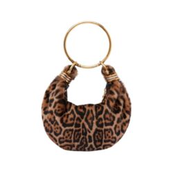 Mini borsa hobo leopardata