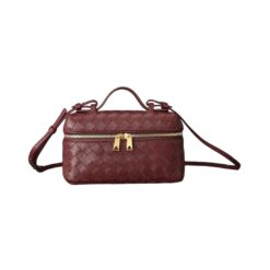 Borsa da toilette intrecciata - Borgogna