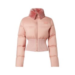 Piumino rosa shearling