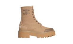 Stivale Stringato in Tela e Vitello