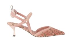 Slingback tacco medio rosa