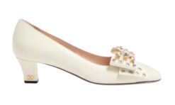 Décolleté Bowow in Capretto con Borchie