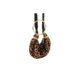 Alternative view of Mini borsa hobo leopardata