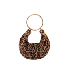 Mini borsa hobo leopardata
