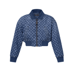 Bomber Corto Monogram In Denim