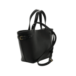 Mini Cabas Anaïs in Vitello Martellato Nero