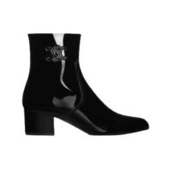 Stivale Con Zip Les Bottes Triomphe in Vitello Verniciato