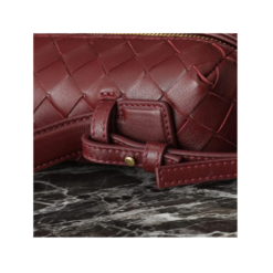 Borsa da toilette intrecciata – Borgogna