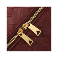 Borsa da toilette intrecciata – Borgogna