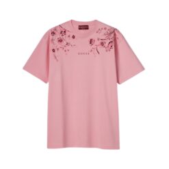 T-shirt in jersey di cotone morbido con stampa