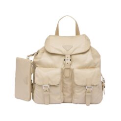 Zaino medio in Re-Nylon con pochette