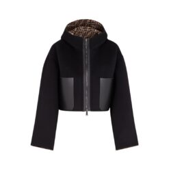 Giacca in lana nera reversibile