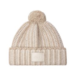 Cappello in lana e cashmere avorio