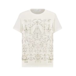 Jersey bianco Stella multicolore