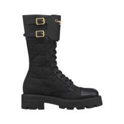 Vitello e nylon neri Cannage