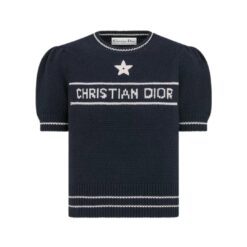 Maglione in lana e cachemire blu navy