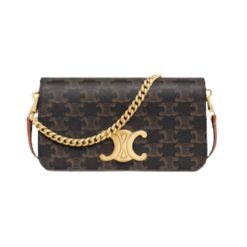 Pochette versatile tela Triomphe e vitello