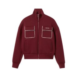 In jersey con cerniera e logo