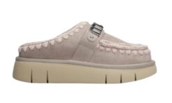 Zoccoli Bounce in scamosciata beige