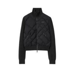 Giacca nylon e lana Check