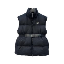 gilet imbottito con cintura