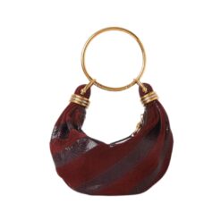 Mini hobo in suede e di serpente